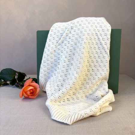 Pointelle Baby Blanket
