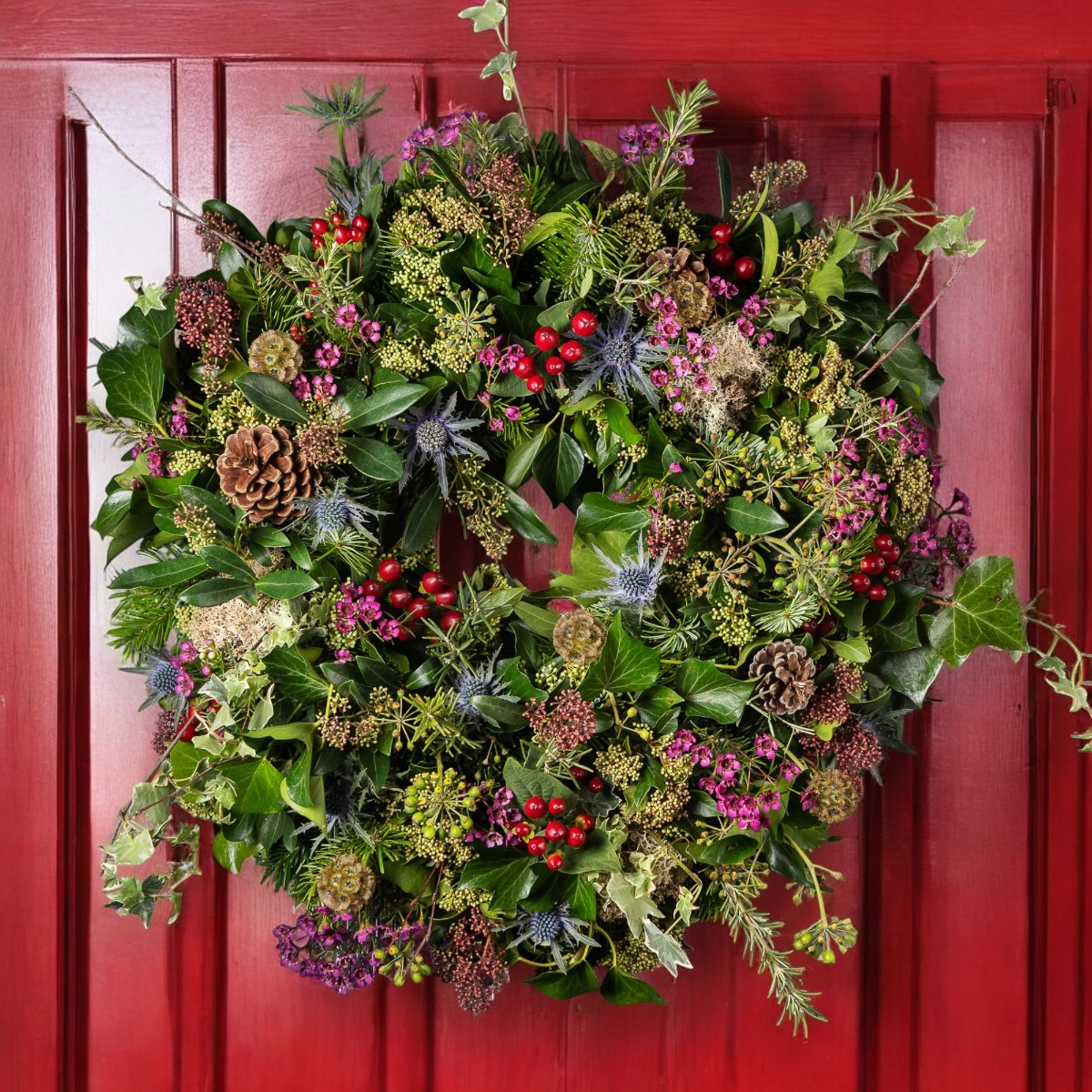 Woodland Eco-Friendly Moss Door Wreath | The Real Flower Company