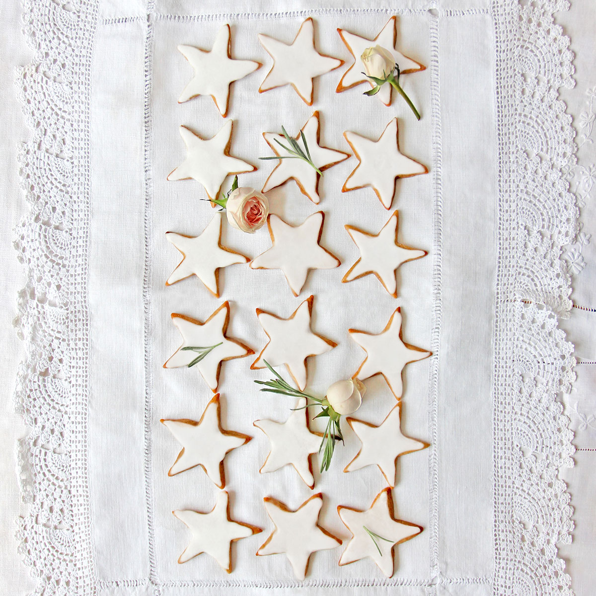 Spiced Rosewater Christmas Biscuits